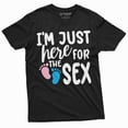 thumbnail image 3 of Just Here For Hex Gender Reveal Pink Or Blue Boy Girl Mens Unisex Tee Shirt (3X-Large Grey), 3 of 6