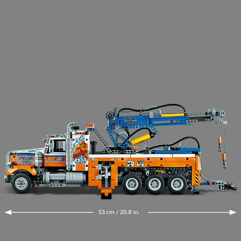 LEGO Technic Heavy-Duty Tow Truck with Crane Toy Model Building Set, Engineering for Kids Series -