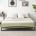 thumbnail image 3 of Queen size low marco de cama - 6-pulgada heavy-duty metal platform mattress foundation, no box spring required, noise-free, non-slip, easy to assemble, negra, 3 of 7