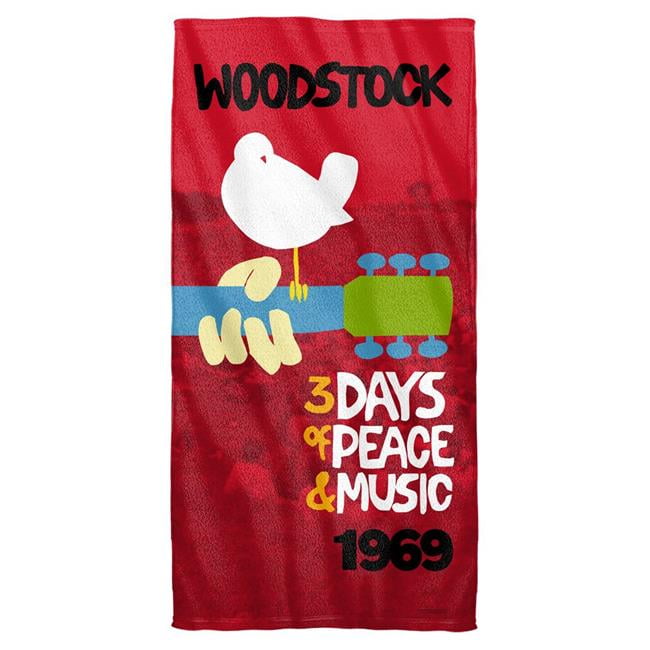 Woodstock 3 Days of Peace & Music TIE DYE Lightweight Beach Towel 