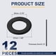 thumbnail image 2 of 12 Pcs Arandela Plana para Tornillos, Arandelas de Acero Inoxidable 20mm ID x 37mm OD x 3mm de Grosor para Pernos, Reparaciones de Fábricas, Cocinas, Tiendas, Negros, 2 of 6