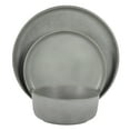 thumbnail image 2 of Gibson Elite Pasco 12 Piece (Service for 4) Plates and Bowls Reactive Glaze Dishes Stoneware Ceramic Dinnerware Set - Grey, 2 of 11