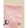 thumbnail image 5 of Bagilaanoe 2pcs Toddler Baby Girl Shorts Set Short Sleeve Letter Print T Shirt Tops + Shorts 6M 12M 18M 24M 3T Kids Casual Summer Clothes, 5 of 8