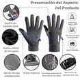 thumbnail image 2 of Genérico Guantes Térmicos de Invierno para Pantalla Táctil, Gris, Nailon, Impermeables, Antideslizantes, para Ciclismo, Moto, Correr, Senderismo y Esquí, Unisex Adulto, 2 of 5