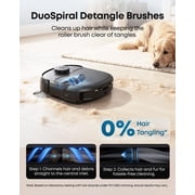 eufy C28 Robot Vacuum and Mop Combo, HydroJet Self-Cleaning Roller Mop, DuoSpiral Detangle Brush, 15,000 Pa,Auto Mop Washing&Drying, Self-Emptying&Refilling, 5-in-1 Robot Vacuum