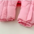 thumbnail image 4 of Krdevn Girls Winter Snowsuit Insulated Padded Jumpsuit with Attached Mittens and Booties Double Zipper for Baby Toddler Warm Outfit,Fall Clothes,Size:12-18 Months, 4 of 9