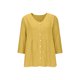 thumbnail image 5 of Craaazy Women Casual V Neck Blouse, Solid Color 3/4 Sleeve Button Down Shirt, Loose Fit Comfy Cotton Linen Top for Daily Wear Gifts, 5 of 6