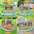 thumbnail image 5 of Adnoom 13.8FTx14.1FT Inflatable Pool Water Slide with Double Slides, Indoor Bounce House W/520W Blower,Jumpy House,climbing Wall&Water Cannon,Large Inflatable Water Park for Big Kids 3-10, 5 of 10