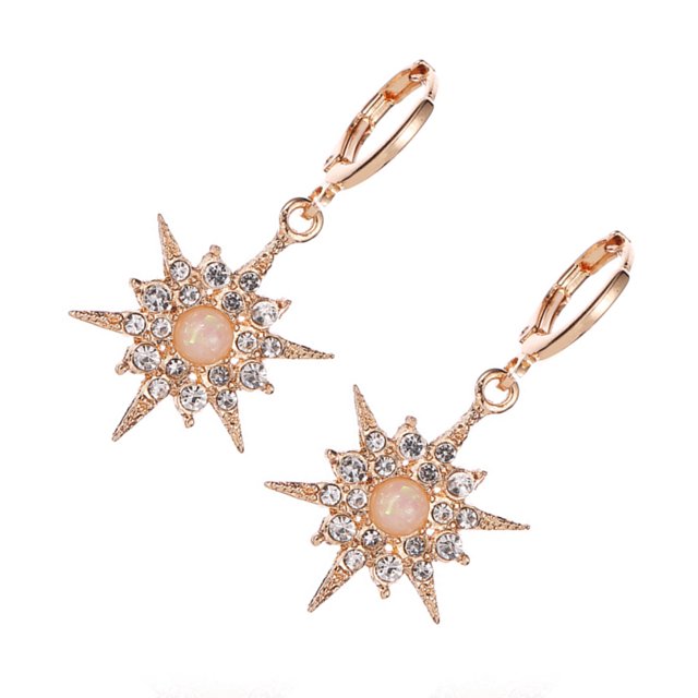 IFANLANDOR Pendientes Dorados Con Colgante De De Sol Y Romántico Para Ocasiones Especiales
