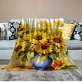 thumbnail image 2 of Nawypu Sunflower Flower Blanket Gifts for Women - Vintage Floral Sunshine Retro Throw for Mom Girls Adults Birthday Christmas Fuzzy Cozy Plush Bed Couch Travelling Camping Lightweight Blanket, 2 of 6