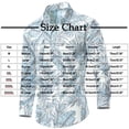 thumbnail image 2 of Ceisia Men's Slim Fit Long Sleeve Button-Down Shirt Palm Leaf Print Casual Summer Beach Top Light Blue XXXL Gifts, 2 of 4