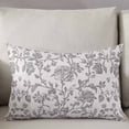 thumbnail image 3 of Farmhouse Grey Throw Pillow Cover 20 x 30 Inch Decorative Pillow Cover Vintage Flower Leaf Botanical Plant Lumbar Pillowcase Seasonal Rectangle Cushion Case for Couch Sofa Bed Living Room, 3 of 7