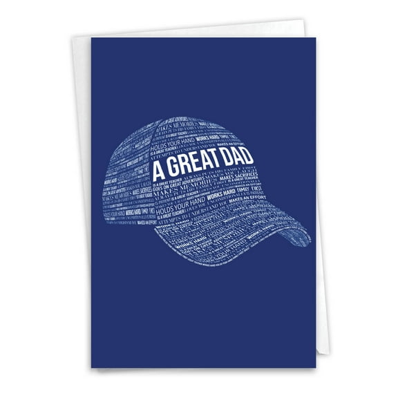 1 Father's Day Card with Envelope - A Great Dad C6780FDG