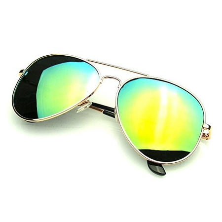 Emblem Eyewear - Polarized Full Mirror Aviator Sunglasses