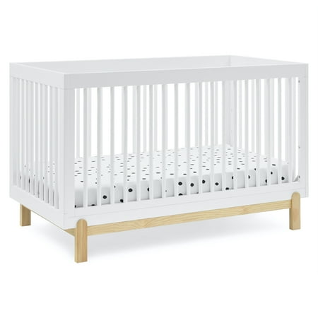 UPC: 0080213099671 | Delta Children Poppy 4-in-1 Convertible Crib – Greenguard Gold Certified Bianca White/Natural