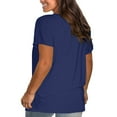 thumbnail image 3 of T-shirts à Manches Courtes Coupe Décontractée pour Femmes, Col Rond, Basiques d'Été, Blouses Amples Décontractées, 3 of 5