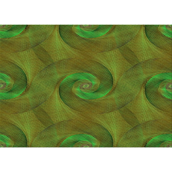 Ahgly Company Indoor Rectangle Patterned Antique Bronze Green Area Rugs, 3' x 5'