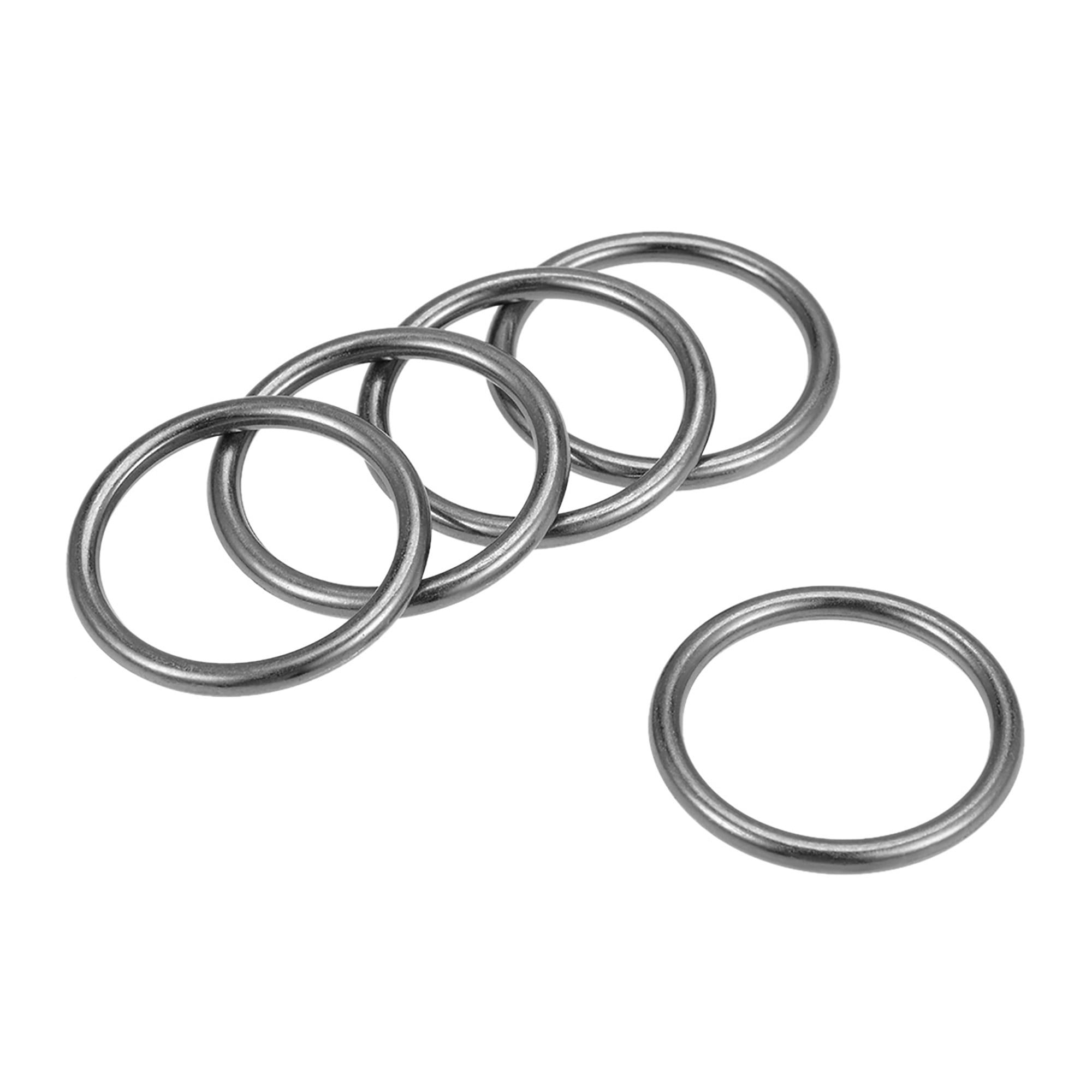 5Pcs O Ring Buckle 1-Inch(25mm) Zinc Alloy O-Rings Black for Hardware ...