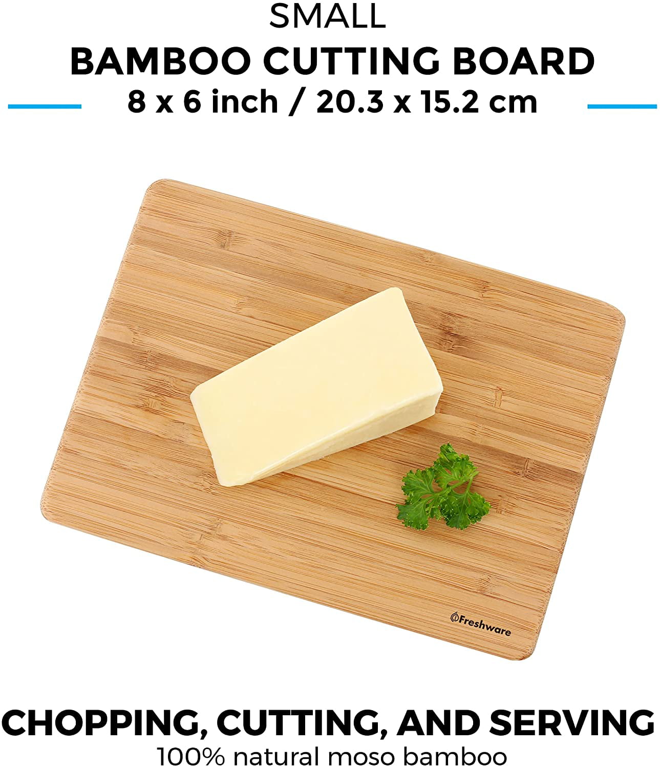 SKY LIGHT Bamboo Cutting Board Set of 3, Chopping Boards Set for Kitchen -  Pre-Oiled Wood Serving Charcuterie Tray with Juice Groove 