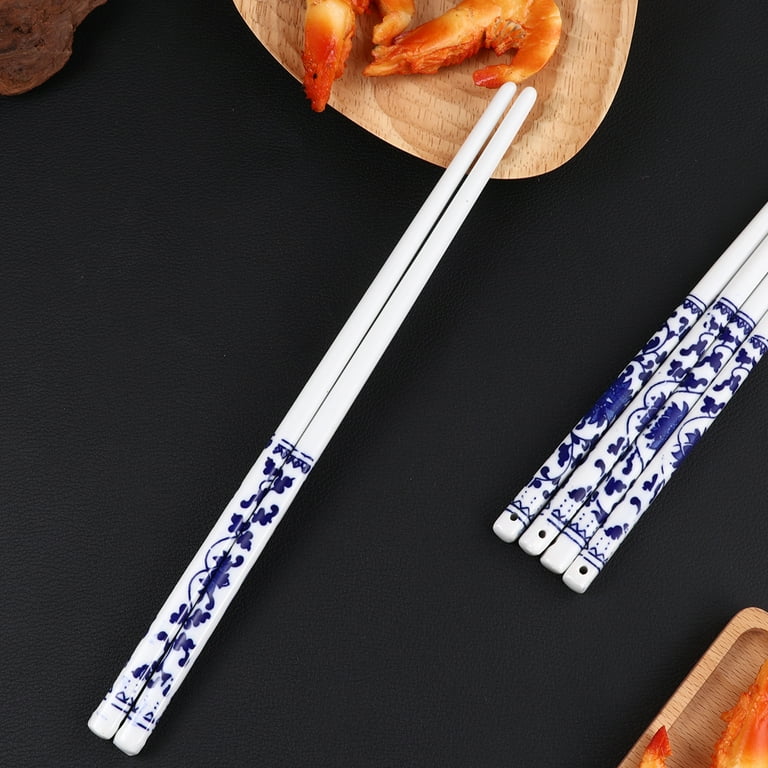 Chopsticks Porcelain Dishwasher Safe Home Chinese Reusable Blue