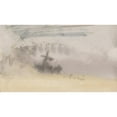thumbnail image 2 of Joseph Mallord William Turner 24x15 Gold Ornate Framed and Double Matted Museum Art Print Titled - The Channel Sketchbook 49 (ca. 1845), 2 of 4