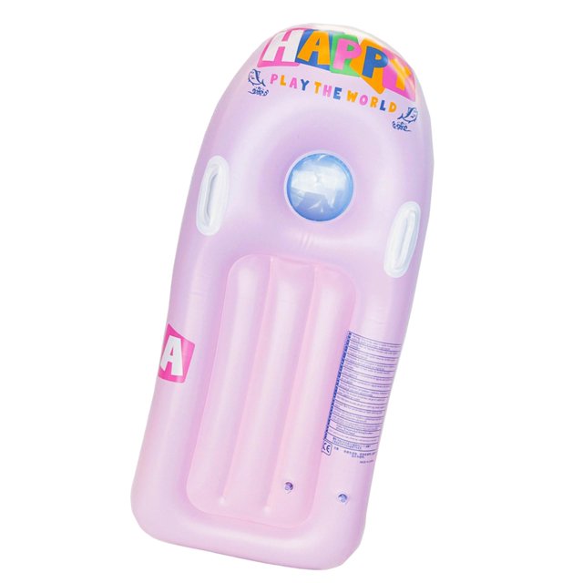 S SERENABLE Kids Inflatable Surfboard Inflatable Pool Raft for Beach Water Entertainment Pink