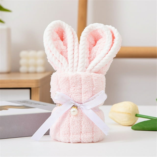 Cqxid Towel Under $5 Easter Coral Velvet Towel Bath Towel Rabbit Gift Set Towel For Children Adults Soft Absorbent Four Seasons Available Towel Bath Towel