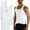 3 Pack: White, variant on ToBeInStyle Men's Pack of 6 Cotton Form Fitting Scoop Neck Sleeveless A-Shirts - White - Small