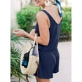thumbnail image 4 of REORIA Women Summer Romper Sleeveless Short Jumpsuits Loose Rompers with Pockets, 4 of 6