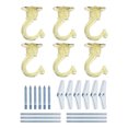 thumbnail image 7 of Uxcell Ceiling Hooks with Hardware Zinc Alloy Gold 37x55mm 6Pcs for Hanging Plants, 7 of 7