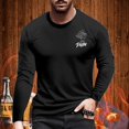 thumbnail image 2 of Men's Casual Long Sleeve Color Block Graphic Print Crew Neck T-Shirt Comfortable Pullover Tee Top, 2 of 4
