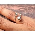 thumbnail image 2 of Heaven Crafts Two Ball Ring 925 Sterling Silver Round Ball Ring Stacking Ring Handmade Ring Gift For Her, 2 of 6