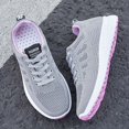 thumbnail image 6 of AUDeals Women’s Mesh Sneakers Slip On Walking Shoes Lightweight Low Top Gym Trainers Non Slip Casual Tennis Shoes (Grey, 8.5), 6 of 9