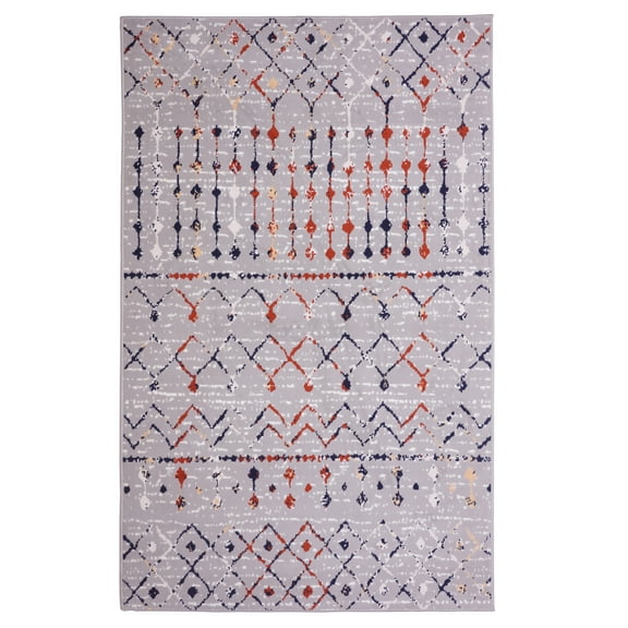 Furnishmyplace Furnish My Place Moroccan Style Rug - Light Grey, Distressed Rug 3'6"x5'6"