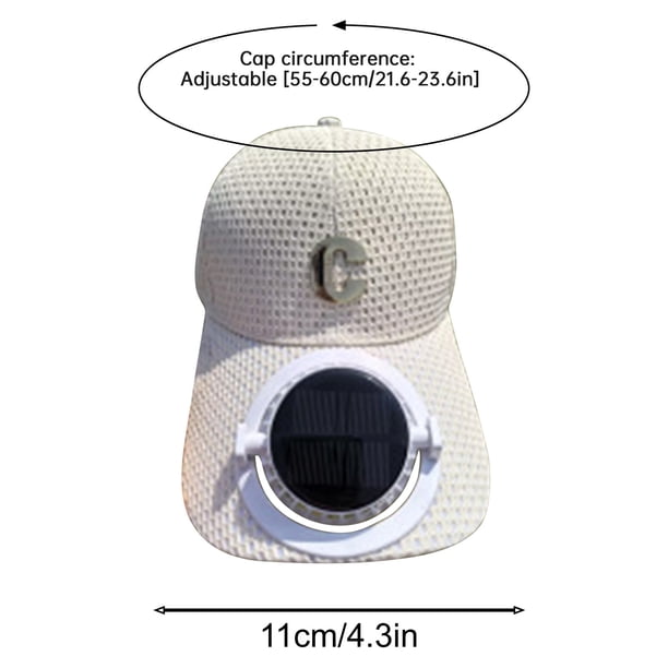 Luzes Solares Al Aire Libre Amplio Sombrero de Pesca Al Aire Libre Del Ventilador Del Sol Sombrero Del Sol de los Hombres con Sombrero de Pesca Del Ventilador Del Sol Sombrero Del Ventilador Ajustable