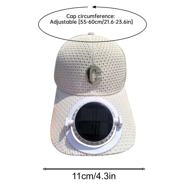 Chapeau Ventilateur Solaire, Chapeau de Pêche Extérieur à Grand Bord avec Ventilateur à 3 Vitesses Réglables, Chapeau de Protection Solaire Rechargeable par USB et à Recharge Solaire pour Hommes, Chapeau Rafraîchissant pour la Randonnée, le Jardinage et les Voyages