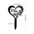 thumbnail image 2 of Metal Garden Decor Grave Flowers for Cemetery, Mom Memorial Butterfly Yard Art Outdoor Garden Decor, 2 of 7