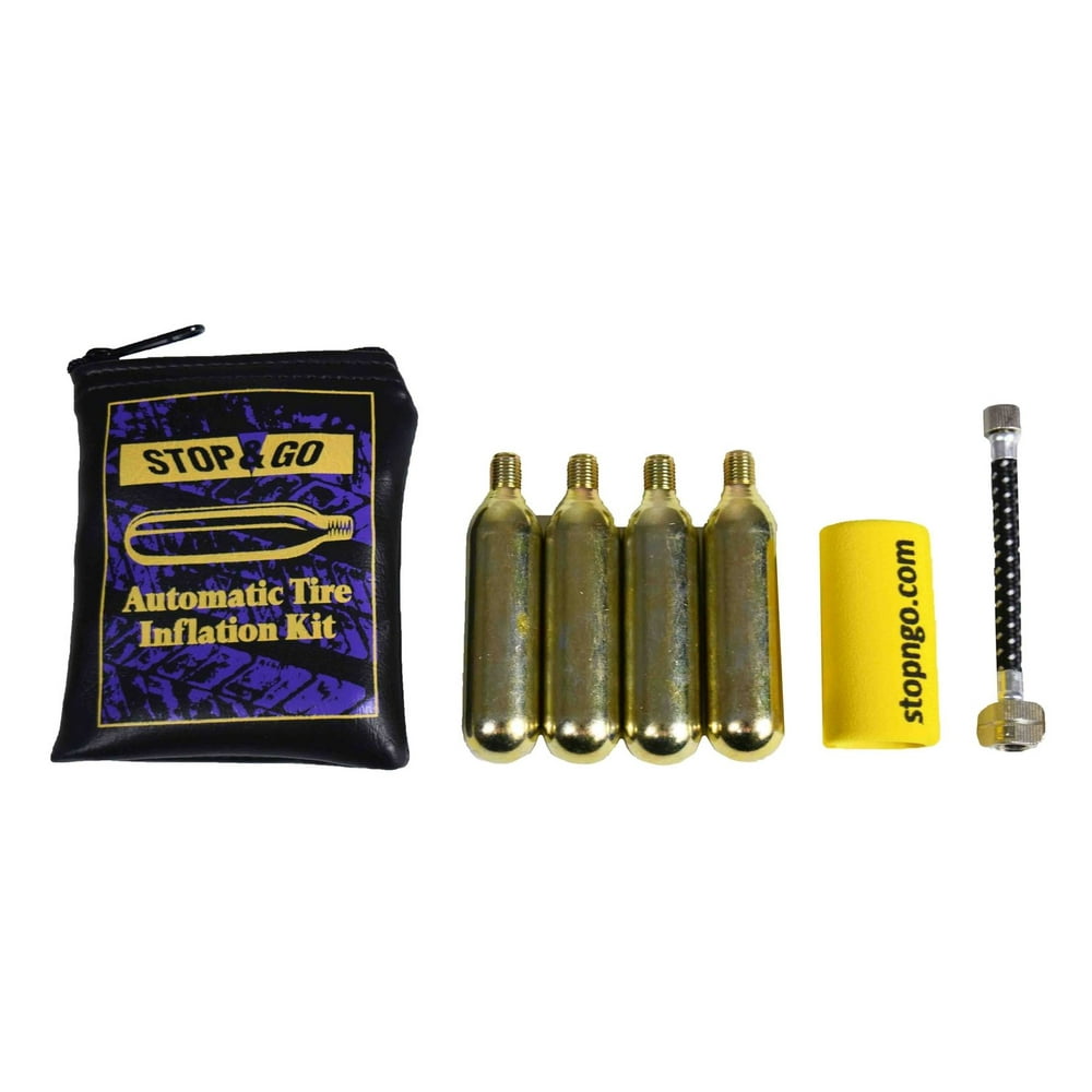 Stop & Go 1090 Automatic Tire Leak Inflation Kit with (4) CO2 Cartridges