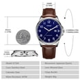 thumbnail image 4 of Watch for Men Minimalist Ultra Thin Wrist Watch Waterproof Quartz Analog Watch with Leather Strap -Gift for Men, 4 of 7