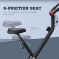 thumbnail image 2 of Soozier Foldable Exercise Bike Stationary Upright Bike Cardio Workout 8-Level Resistance, 2 of 9