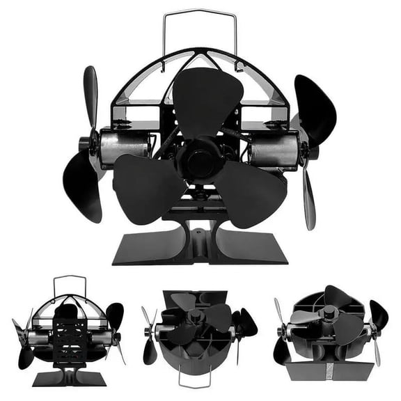 Silent Stove Fan Heat Powered Fireplace Fan Log Wood Burner Home Winter Warm Heat Distribution