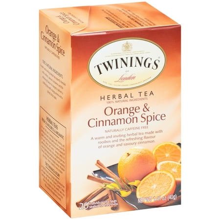 Afternoon Tea London Christmas Day (6 Boxes) Twinings Of London Orange & Cinnamon Spice Tea Bags, 20 Ct ()