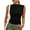 Black, variant on Tank Tops for Women Summer Mock Neck Ribbed Knit Slim Fitted Shirts Going Out Top Spring Fashion Clothes