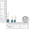 thumbnail image 5 of Gem Stone King 8.70 Ct London Blue Topaz 18K Rose Gold Plated Silver Pendant and Earrings Jewelry Set, 5 of 5