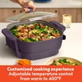 thumbnail image 5 of Bella Make & Take Electric Sartén, se adapta a cualquier lugar utensilios de cocina, revestimiento de cerámica EverGood, temperatura ajustable y apta para lavaplatos, tapa de vidrio templado, base de, 5 of 5