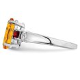 thumbnail image 4 of Sterling Silver Rhodium Citrine & Garnet Ring, 4 of 6