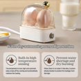 thumbnail image 3 of Egg Cooker 2 Eggs, Egg Steamer Compact Electric Egg Cooker, Best Egg Cooker Boils All Three Cooking Levels - Soft, Medium, Hard, 3 of 5