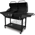 thumbnail image 4 of Char-Broil Standard 1010 3-Burner Liquid Propane and Charcoal Combo Grill, 4 of 7