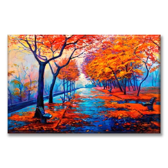 Cuadro Canva Listo Para Colgar Tipo Galería Oleo De Otoño 40X60 cm Pixtreats