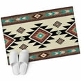 thumbnail image 6 of Southwest Geometric Bathroom Rug Washable 2x3 Entryway Rug Non Slip Brown Mexican Aztec Boho Tribal Front Door Mat Low Pile Indoor Doormat Throw Floor Carpet for Kitchen Bedroom Entrance, 6 of 8
